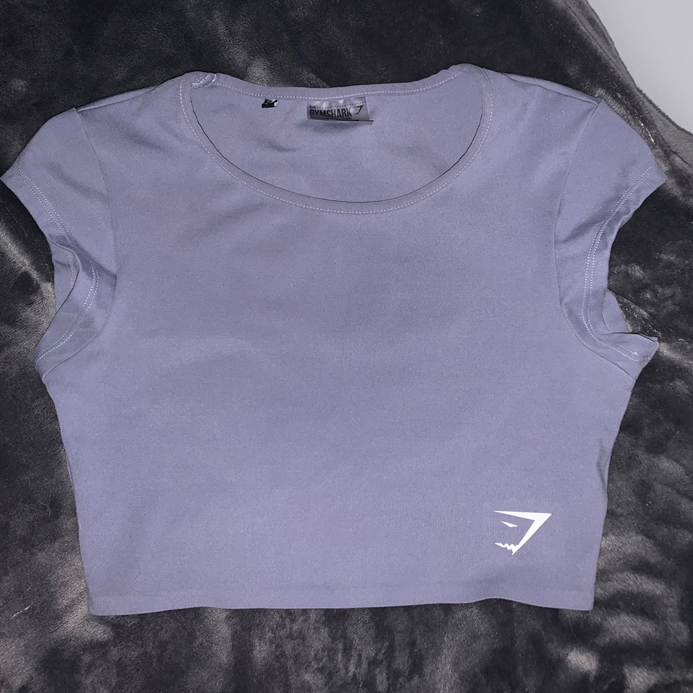 Gymshark Dreamy Cap Sleeve Crop Top in STEEL BLUE